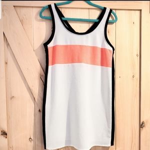 Zara W&B Neon Crepe Tank Dress